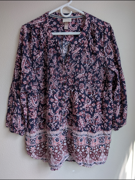 Knox Rose Tops - Knox Rose Floral Button Down Top Women's Size L